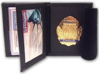 Hidden Badge Wallet w/ Money Pocket, 5 CC Slots & Flipping ID Window, Federal Canadian Police Model 104